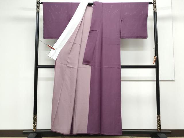 平和屋着物＊夏物　色無地　絽　葡萄色　正絹　逸品　未使用　CABK0566th