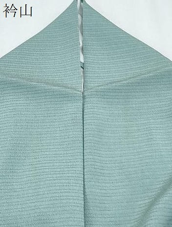 平和屋着物＊夏物　色無地　絽縮緬　薄青色　正絹　逸品　CABK0569th