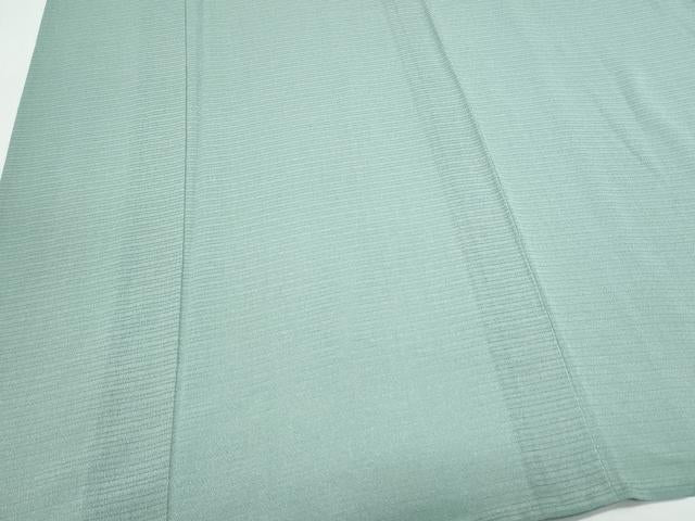 平和屋着物＊夏物　色無地　絽縮緬　薄青色　正絹　逸品　CABK0569th