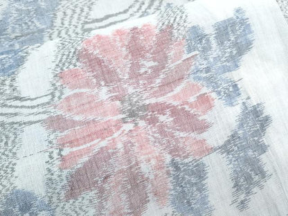 平和屋着物＊夏物　本場小千谷ちぢみ　流水花文　麻　逸品　CABK0571th