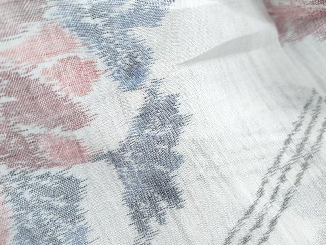 平和屋着物＊夏物　本場小千谷ちぢみ　流水花文　麻　逸品　CABK0571th