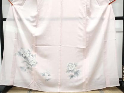 平和屋着物＊夏物　訪問着　絽　草花文　暈し染め　正絹　逸品　CABK0573th