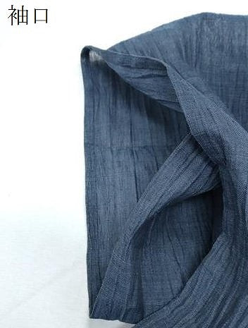 平和屋着物＊夏物　男性　本場小千谷ちぢみ　褐返色　麻　逸品　CABK0576th