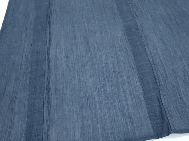 平和屋着物＊夏物　男性　本場小千谷ちぢみ　褐返色　麻　逸品　CABK0576th