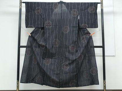 平和屋着物＊夏物　小紋　立涌花丸文　CABK0579th