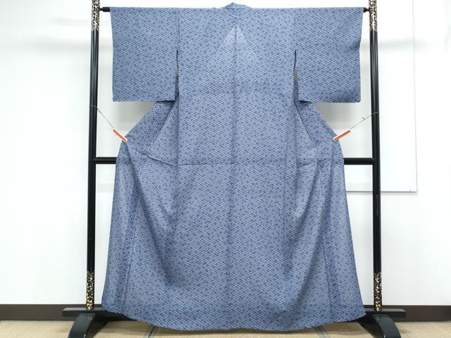 平和屋着物＊夏物　小紋　絽　瓦花文　正絹　逸品　CABK0582th