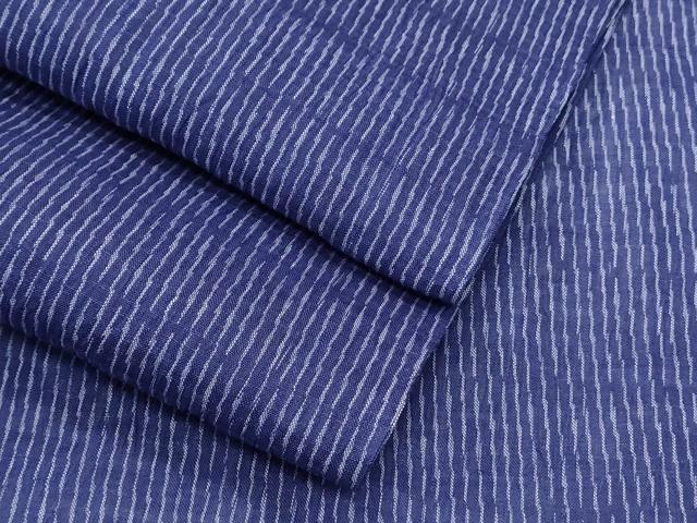 平和屋着物＊夏物　本場小千谷ちぢみ　縞　麻　逸品　CABK0588th
