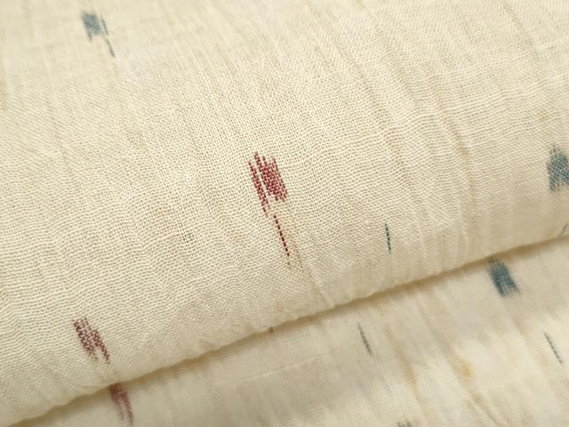 平和屋着物＊夏物　本場小千谷ちぢみ　吉祥文　麻　逸品　CABK0593th