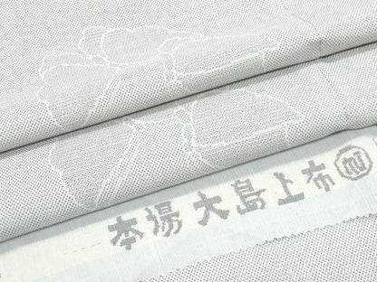 平和屋着物＊夏物　本場大島紬上布　150亀甲　舞蝶文　加納別誂　反端付き　正絹　逸品　未使用　CABK0594th