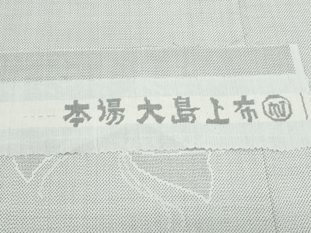平和屋着物＊夏物　本場大島紬上布　150亀甲　舞蝶文　加納別誂　反端付き　正絹　逸品　未使用　CABK0594th