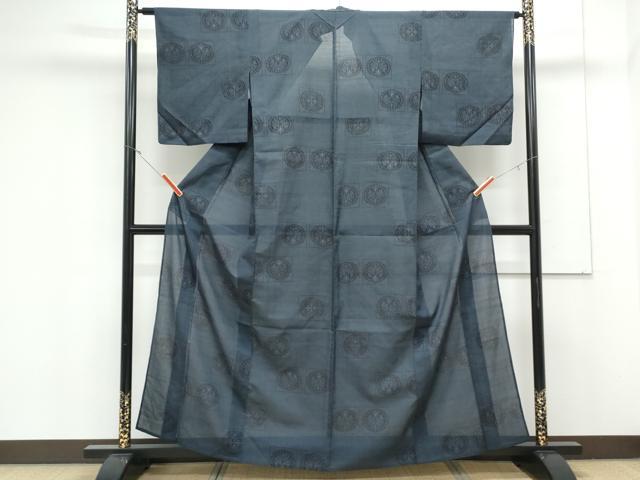 平和屋着物＊夏物　本場大島紬　夏大島　吉祥丸文　正絹　逸品　CABK0598th