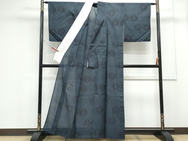 平和屋着物＊夏物　本場大島紬　夏大島　吉祥丸文　正絹　逸品　CABK0598th