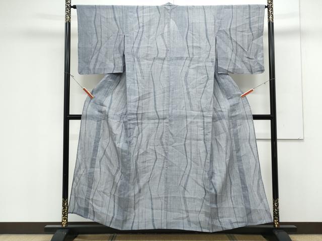 平和屋着物＊夏物　本場小千谷ちぢみ　吉祥文　麻　逸品　CABK0599th