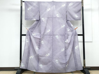 平和屋着物＊夏物　小紋　紗　辻が花　洗える着物　CABK0607th