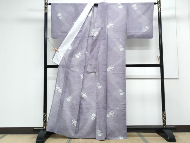 平和屋着物＊夏物　小紋　紗　辻が花　洗える着物　CABK0607th