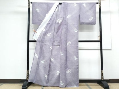 平和屋着物＊夏物　小紋　紗　辻が花　洗える着物　CABK0607th
