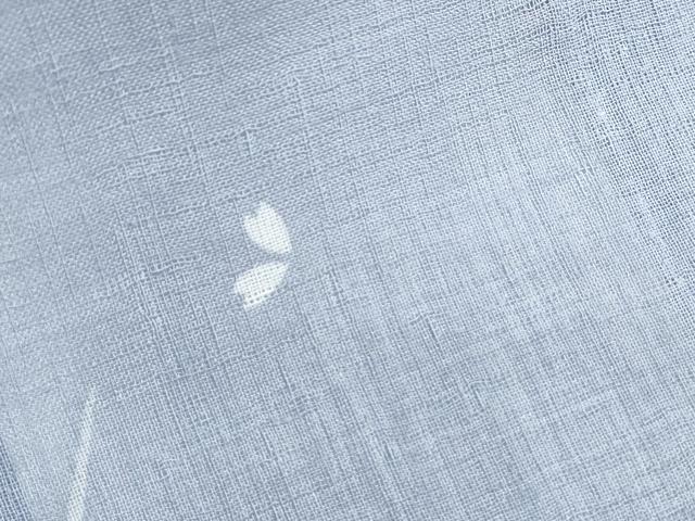 平和屋着物＊夏物　小紋　紗　麻の葉舞桜文　やまと誂製　洗える着物　CABK0630th