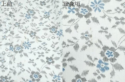 平和屋着物＊夏物　小紋　紗　草花文　洗える着物　CABK0631th