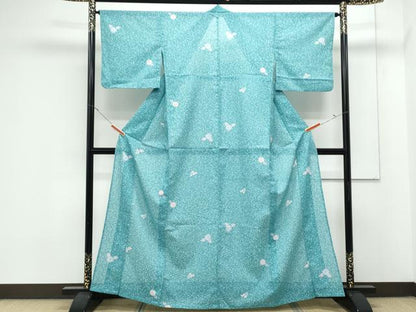平和屋着物＊夏物　小紋　絽　辻が花　洗える着物　CABK0635th