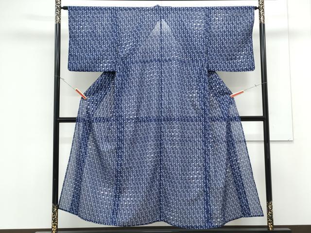 平和屋着物＊夏物　小紋　絽　草花文　洗える着物　CABK0636th