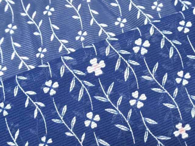 平和屋着物＊夏物　小紋　絽　草花文　洗える着物　CABK0636th