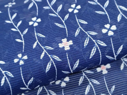 平和屋着物＊夏物　小紋　絽　草花文　洗える着物　CABK0636th