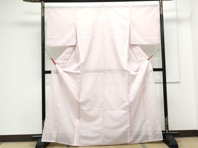 平和屋着物＊夏物　小紋　絽　露芝文　洗える着物　CABK0638th