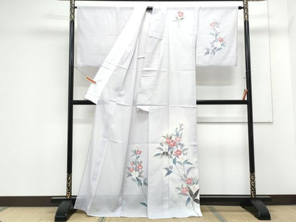 平和屋着物＊夏物　訪問着　絽　草花文　暈し染め　洗える着物　CABK0639th