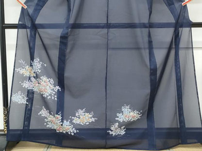 平和屋着物＊夏物　訪問着　絽　草花文　洗える着物　CABK0643th