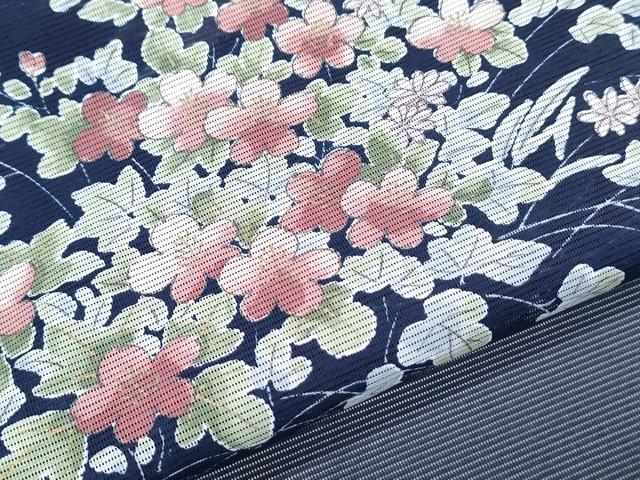 平和屋着物＊夏物　訪問着　絽　草花文　洗える着物　CABK0643th