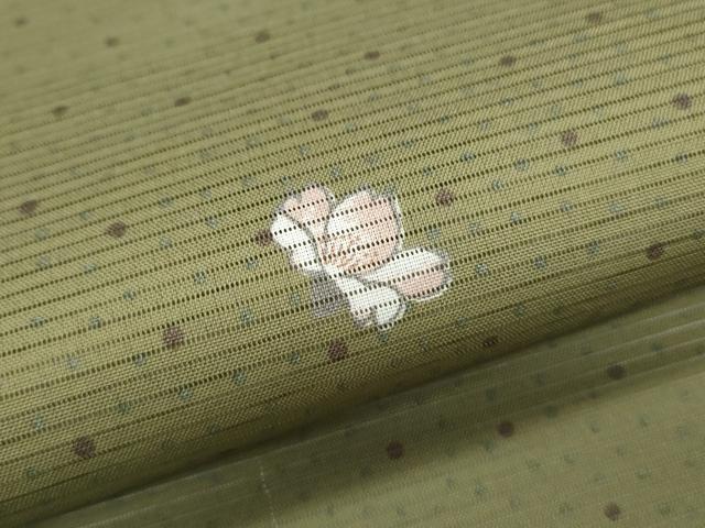 平和屋着物＊夏物　小紋　絽　舞花文　洗える着物　CABK0644th