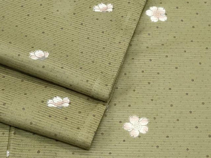 平和屋着物＊夏物　小紋　絽　舞花文　洗える着物　CABK0644th