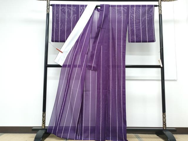 平和屋着物＊夏物　小紋　絽　吉祥間道　洗える着物　CABK0649th