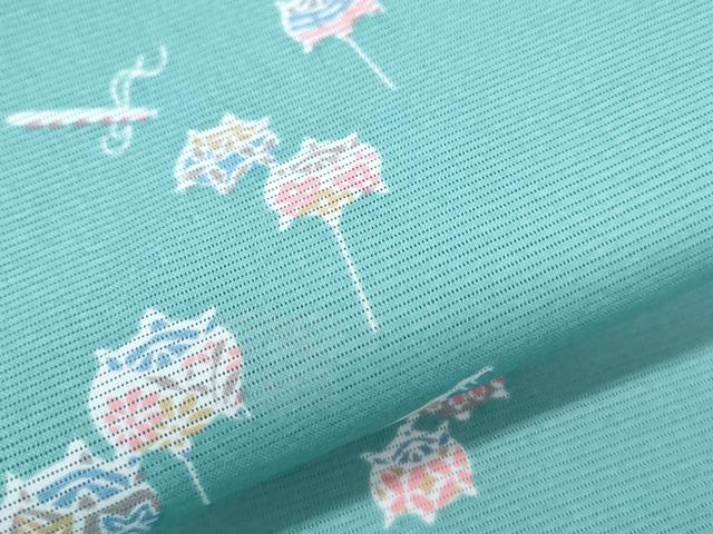 平和屋着物＊夏物　小紋　絽　糸巻き文　洗える着物　CABK0654th