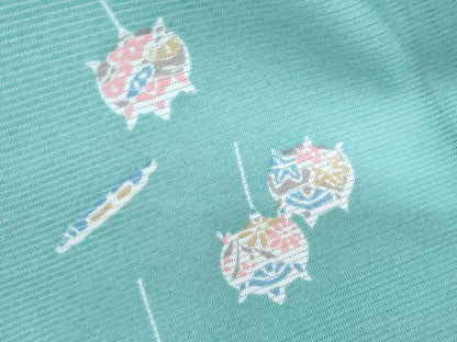 平和屋着物＊夏物　小紋　絽　糸巻き文　洗える着物　CABK0654th
