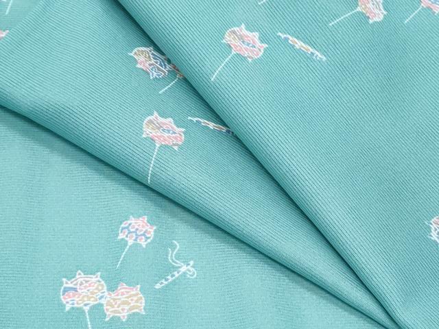 平和屋着物＊夏物　小紋　絽　糸巻き文　洗える着物　CABK0654th