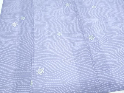平和屋着物＊夏物　小紋　絽　雪の結晶　洗える着物　CABK0659th