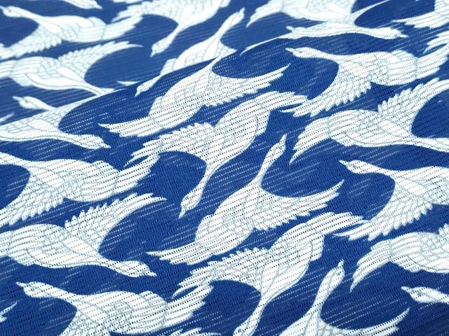平和屋着物＊夏物　小紋　絽　飛鶴文　洗える着物　CABK0666th