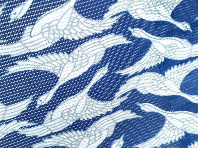 平和屋着物＊夏物　小紋　絽　飛鶴文　洗える着物　CABK0666th