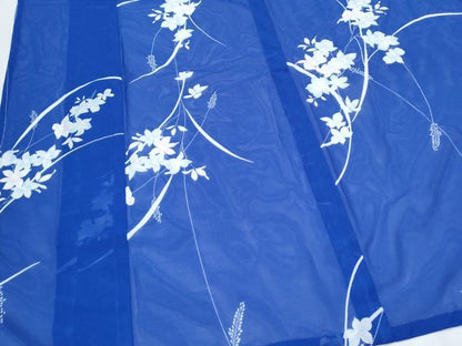 平和屋着物＊夏物　小紋　絽　草花文　洗える着物　CABK0669th