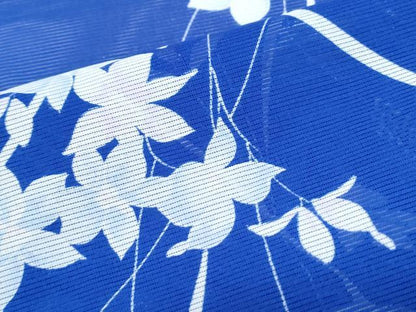 平和屋着物＊夏物　小紋　絽　草花文　洗える着物　CABK0669th