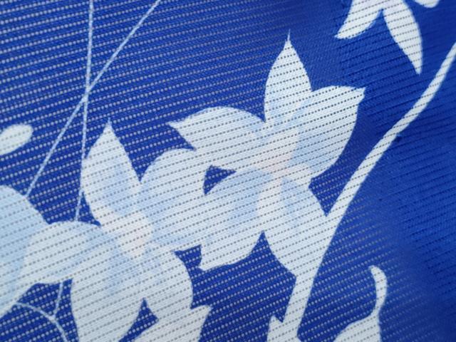 平和屋着物＊夏物　小紋　絽　草花文　洗える着物　CABK0669th
