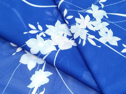 平和屋着物＊夏物　小紋　絽　草花文　洗える着物　CABK0669th