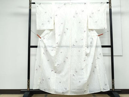 平和屋着物＊夏物　小紋　絽　草花文　洗える着物　CABK0670th