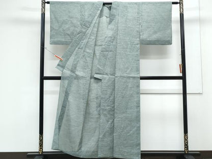 平和屋着物＊夏物　小紋　紗　流水文　洗える着物　未使用　CABK0672th