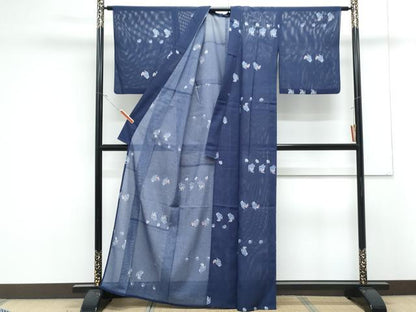 平和屋着物＊夏物　小紋　絽　成り物　洗える着物　CABK0675th