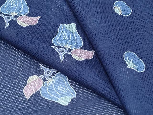 平和屋着物＊夏物　小紋　絽　成り物　洗える着物　CABK0675th
