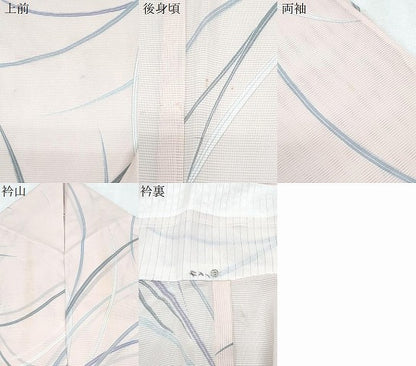 平和屋着物＊夏物　小紋　絽　芝草文　洗える着物　CABK0678th