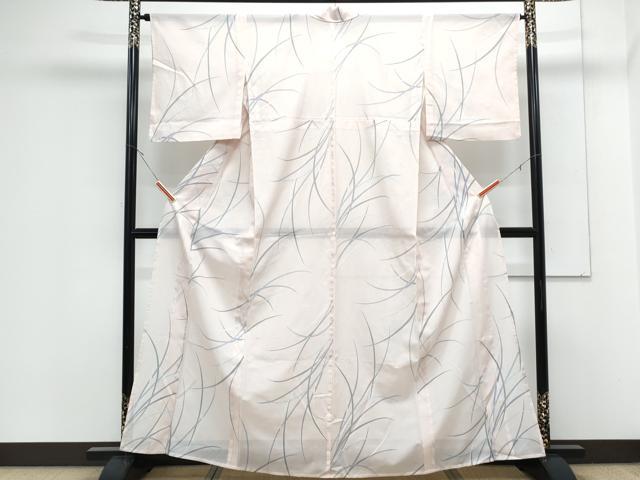 平和屋着物＊夏物　小紋　絽　芝草文　洗える着物　CABK0678th