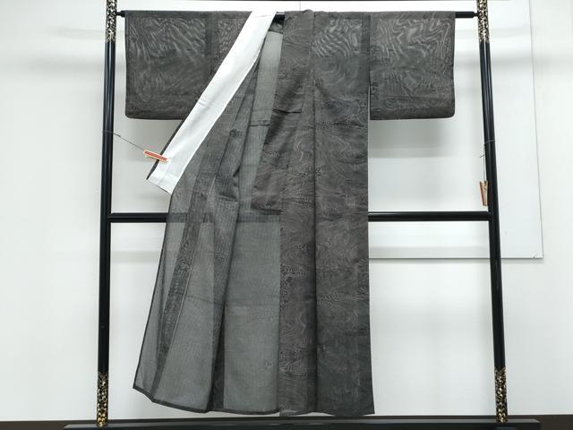 平和屋着物＊夏物　小紋　絽　立波文　洗える着物　CABK0693th